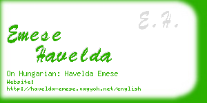 emese havelda business card